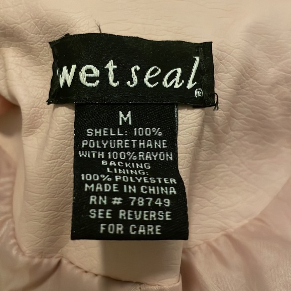 Wet Seal Women Faux Leather Blush Pink Jacket - Picture 4 of 4